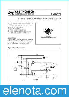 STMicroelectronics TDA7499 datasheet