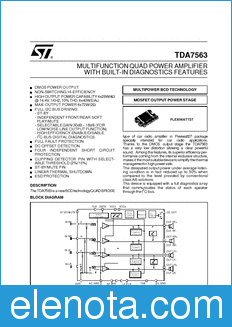 STMicroelectronics TDA7563 datasheet