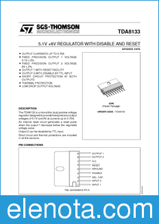STMicroelectronics TDA8133 datasheet