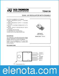 STMicroelectronics TDA8136 datasheet