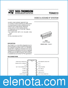 STMicroelectronics TDA8213 datasheet