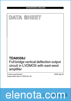 Philips TDA8358J datasheet