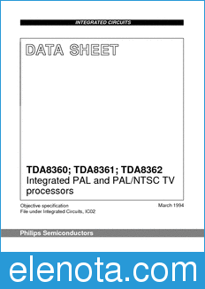 Philips TDA8362 datasheet