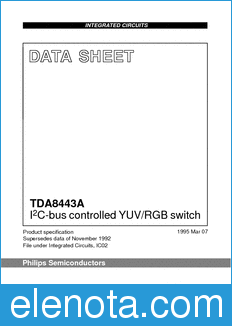 Philips TDA8443A datasheet