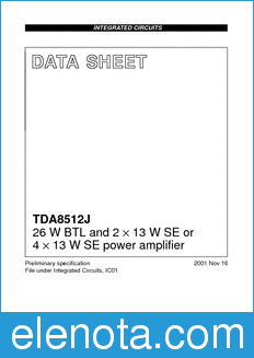 Philips TDA8512J datasheet