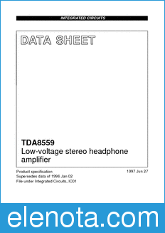 Philips TDA8559 datasheet
