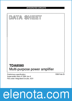 Philips TDA8580 datasheet