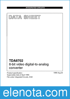 Philips TDA8702 datasheet