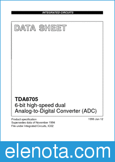 Philips TDA8705 datasheet