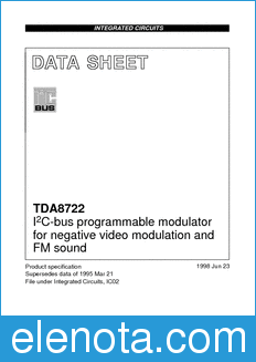 Philips TDA8722 datasheet