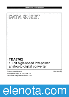 Philips TDA8762 datasheet