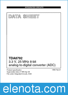 Philips TDA8792 datasheet