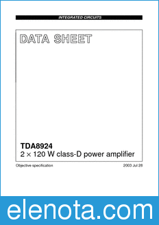 Philips TDA8924 datasheet