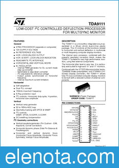STMicroelectronics TDA9111 datasheet