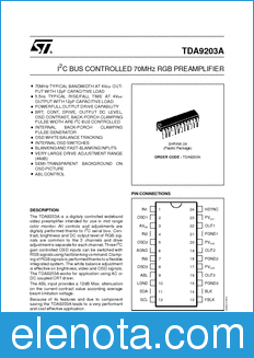 STMicroelectronics TDA9203A datasheet
