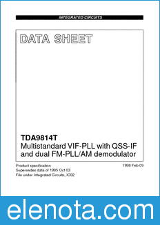 Philips TDA9814T datasheet