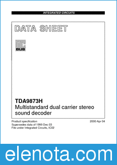 Philips TDA9873H datasheet