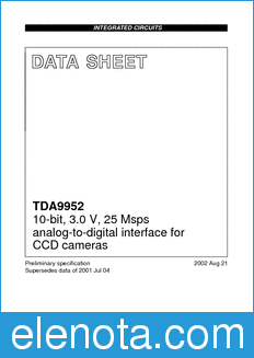 Philips TDA9952 datasheet