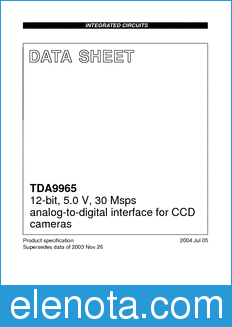 Philips TDA9965 datasheet