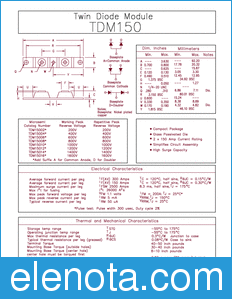 Microsemi TDM15016 datasheet