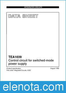 Philips TEA1039 datasheet