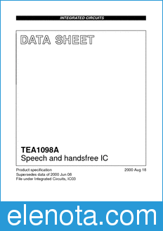 Philips TEA1098A datasheet