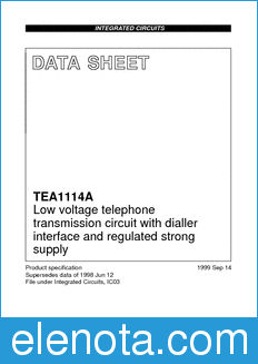 Philips TEA1114A datasheet