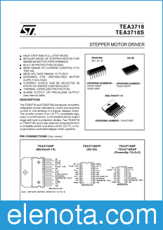 STMicroelectronics TEA3718 datasheet