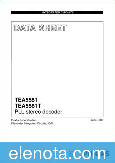 NXP Semiconductors TEA5581T datasheet