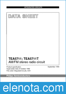 Philips TEA5711 datasheet