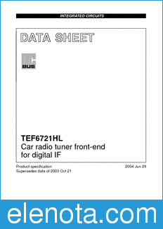 Philips TEF6721HL datasheet