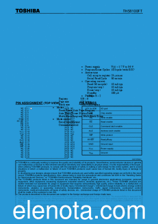 Toshiba TH58100FT datasheet