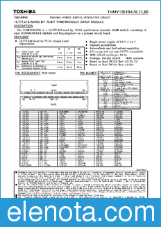Toshiba THMY12E10A70 datasheet