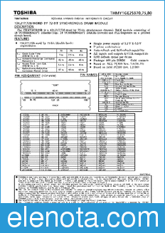 Toshiba THMY1GE2SB70 datasheet
