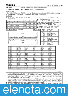 Toshiba THMY51E0SA70 datasheet