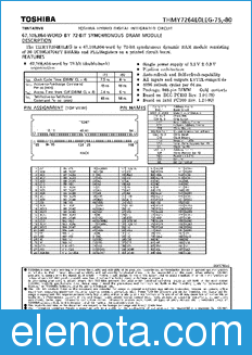 Toshiba THMY7264E0LEG-75 datasheet