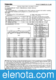 Toshiba THMY7264G0LEG-75 datasheet