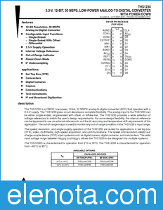 Texas Instruments THS1230 datasheet