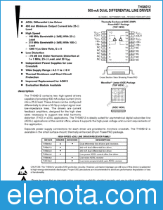 Texas Instruments THS6012 datasheet
