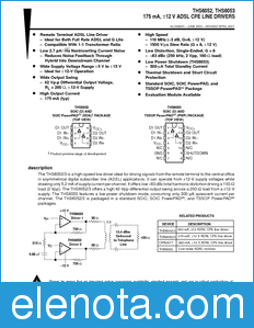 Texas Instruments THS6052 datasheet
