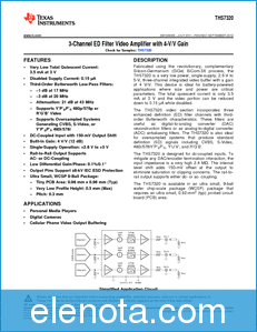 Texas Instruments THS7320 datasheet