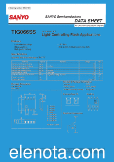 Sanyo TIG066SS datasheet