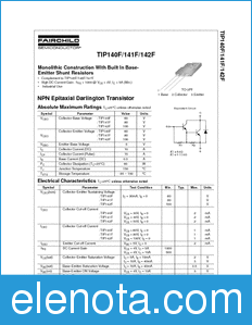 Fairchild TIP141F datasheet