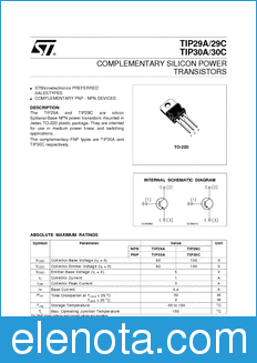 STMicroelectronics TIP29A datasheet