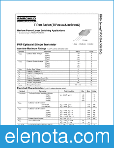 Fairchild TIP30B datasheet