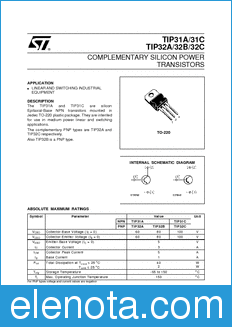 STMicroelectronics TIP31A datasheet