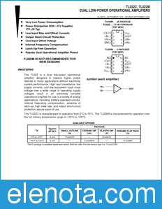 Texas Instruments TL022 datasheet