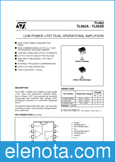 STMicroelectronics TL062ACDT datasheet