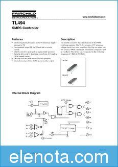 Fairchild Semiconductor TL494CN datasheet