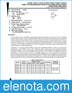 Texas Instruments TLC075 datasheet